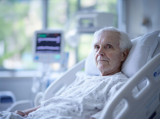 senior in hospital