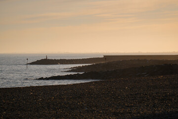 landscape of sea beach coastline seaside summer at sunset sunrise