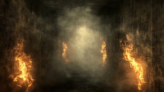 Fiery Inferno: A Hellish Entrance to the Unknown