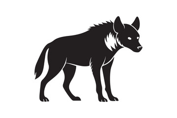 Fierce Hyena Silhouette Vector – High-Quality Printable Graphic for Merchandise & Décor