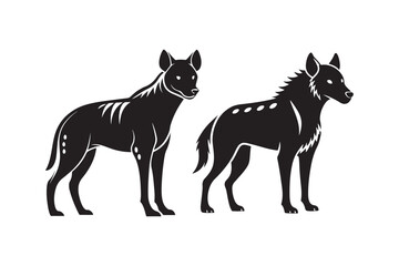 Fierce Hyena Silhouette Vector – High-Quality Printable Graphic for Merchandise & Décor