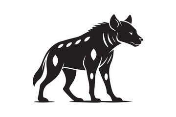 Fierce Hyena Silhouette Vector – High-Quality Printable Graphic for Merchandise & Décor