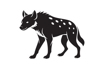 Fierce Hyena Silhouette Vector – High-Quality Printable Graphic for Merchandise & Décor