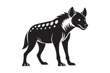 Fierce Hyena Silhouette Vector – High-Quality Printable Graphic for Merchandise & Décor