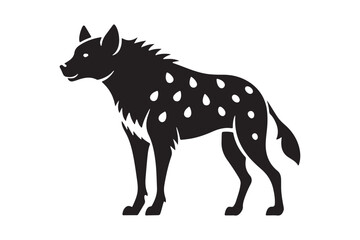 Fierce Hyena Silhouette Vector – High-Quality Printable Graphic for Merchandise & Décor