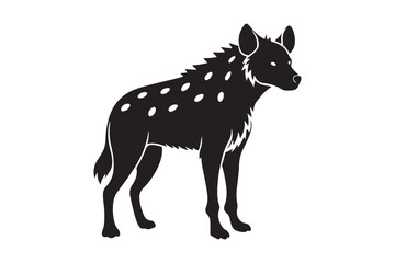 Fierce Hyena Silhouette Vector – High-Quality Printable Graphic for Merchandise & Décor