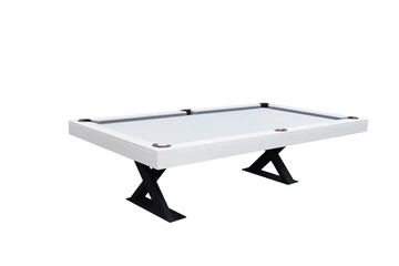White billiard table. Beautiful billiard table isolated on white background. Picture of table for...
