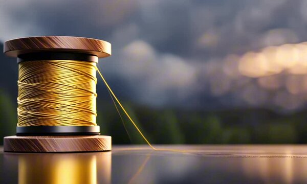 3d spool of thread digital art