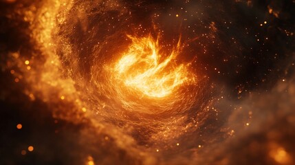 Fiery Cosmic Whirlwind: A Majestic Celestial Display