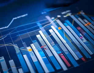 Obraz premium Infographic showcasing data and statistics, representing visual information, analysis, and presentation.