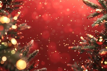 Bright 3D Christmas Decoration Render Background