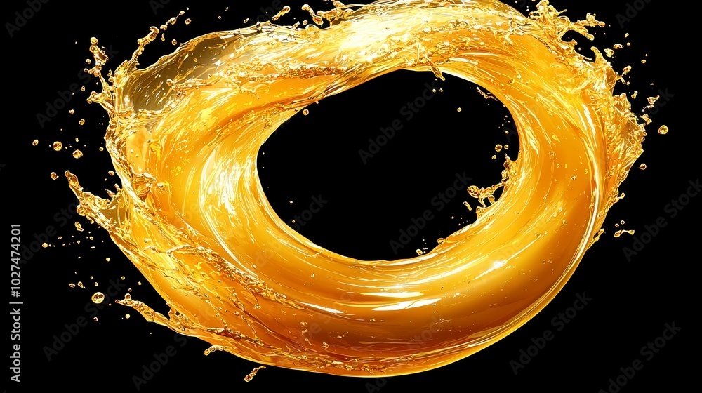 Poster liquid gold swirl, a dynamic artistic depiction of flowing gold, showcasing elegance and movement, d