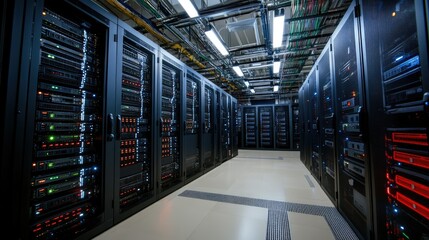 Server Room with Professional Hosting Equipment
