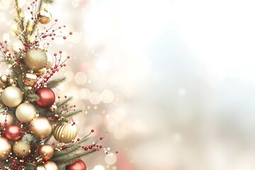 Obraz premium Elegant Golden Christmas Tree Decoration