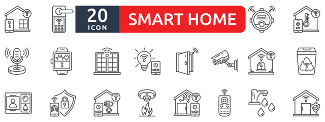 Smart home icon set