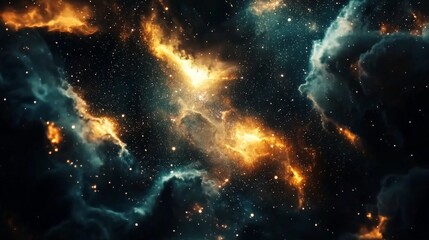 Obraz premium Cosmic Splendor: A Celestial Tapestry of Light and Darkness