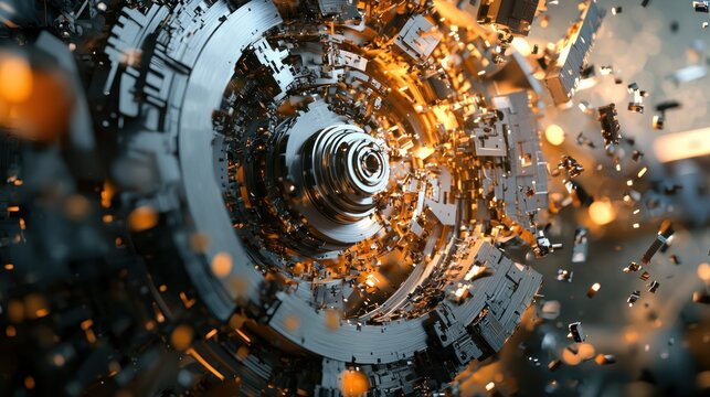 a machine experiencing a technical breakdown, symbolizing failure in systems or processes