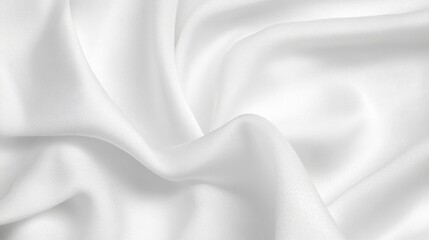 Obraz premium Luxurious white silk fabric texture background elegant photography backdrop for fashion, beauty, and product shoots