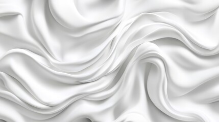 Obraz premium White silk fabric background smooth, elegant texture for luxury designs and photography