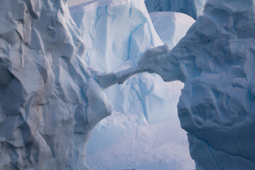 Antarctica view. Seascape and landscape of Antarctica. Glaciers and Southern Ocean.