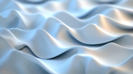 Fototapeta premium Abstract 3d wavy surface rendering, dynamic lines and form for modern futuristic designs