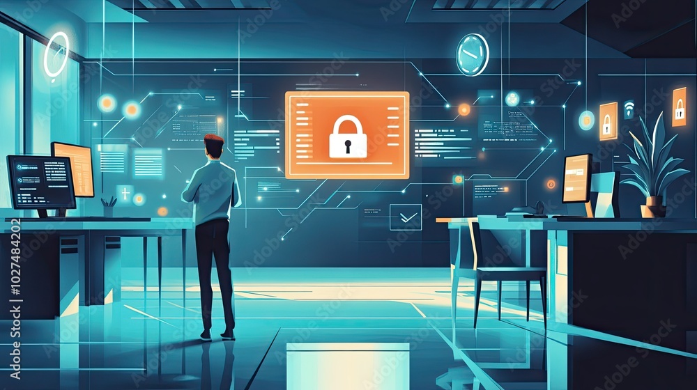 Poster secure data connections in a modern office environment