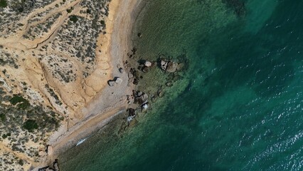 Steep rocky coast on Adriatic Sea