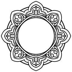 Elegant Premium Luxury Ornamental Design, Perfectly Balanced Symmetry, Editable Vector Illustration in Flat Style, Isolated on White for Graphic Design, cutting and Print Needs