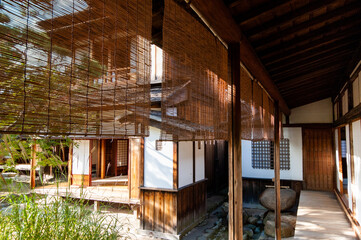 A corner at the veranda of a traditional Japanese house