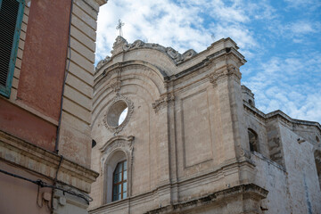 Historical monument in the center of Monopoli in Italy