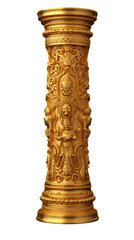 Golden Candelabra with Elegant Classical Ornamentation.