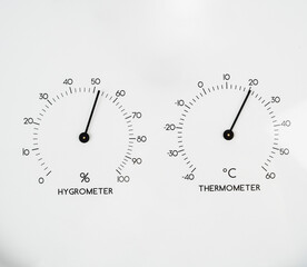 Thermometer with Hydrometer. Weather Measurement