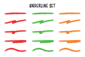 Colorful underline set vector design element