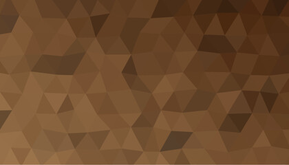 Abstract Low Poly Background in Neutral Brown Tones with Dark Gradient