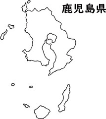白地図　鹿児島県