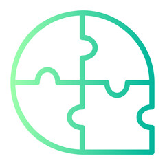 Obraz premium puzzle gradient icon