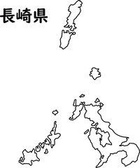 白地図　長崎県
