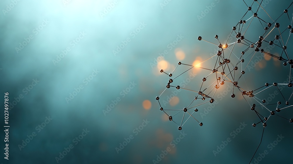 Poster abstract network connections on a soft background