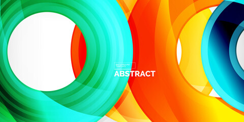 Circles, round elements, ring shapes premium background. Vector Illustration For Wallpaper, Banner, Background, Card, Book Illustration, landing page