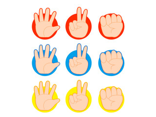 じゃんけんの手_グーチョキパー