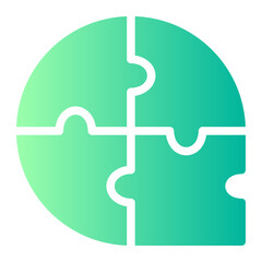 puzzle gradient icon