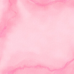 Pink watercolor background with paper texture, has paint stains. Background with watercolor...