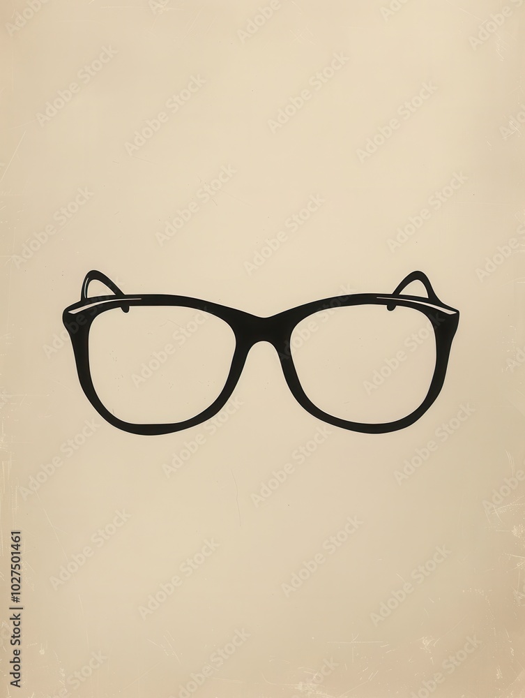 Poster these eyeglasses feature a distinctive design, showcased against a neutral background, emphasizing t