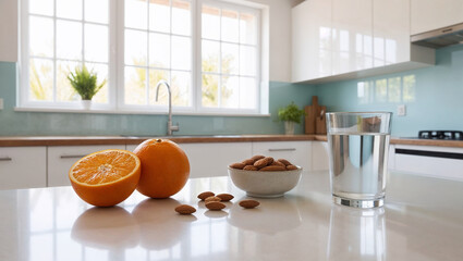 orange juice in kitchen