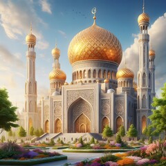 Fototapeta premium A mosque in a forest