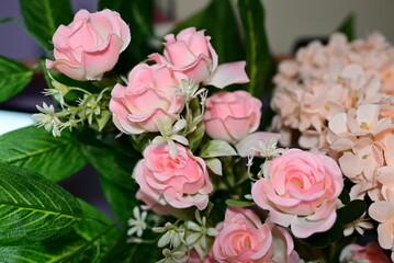 Composition of roses, spring flower bouquet