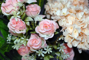 Composition of roses, spring flower bouquet