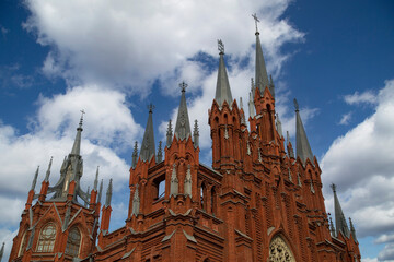 Fototapeta premium Moscow, Roman Catholic Cathedral of the Immaculate Conception of the Blessed Virgin Mary. The greatness of Moscow.