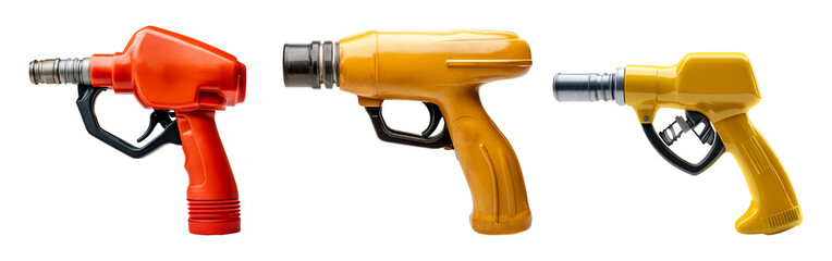 Isolated Spray Guns on Transparent Background