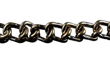 Obraz premium A Strong Iron Chain - This image illustrates a heavy-duty iron chain, highlighting its unyielding strength and durability, available as a PNG with a clear transparent backdrop.